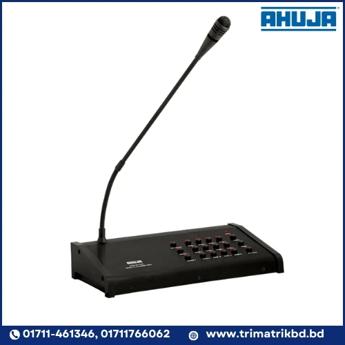 Ahuja APM-201RM 12-Zone Selector Switches Remote Paging Microphone