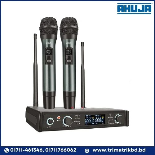 Ahuja AWM-800U2 Wireless Microphone Dual PA Microphones