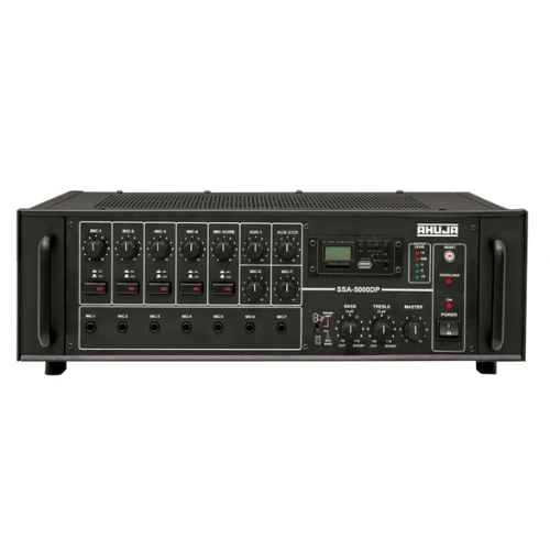 Ahuja SSA-5000DP - 500-Watt High Wattage PA Mixer Amplifiers with Built-in MP3 player with remote control for USB, SD/MMC card reader
