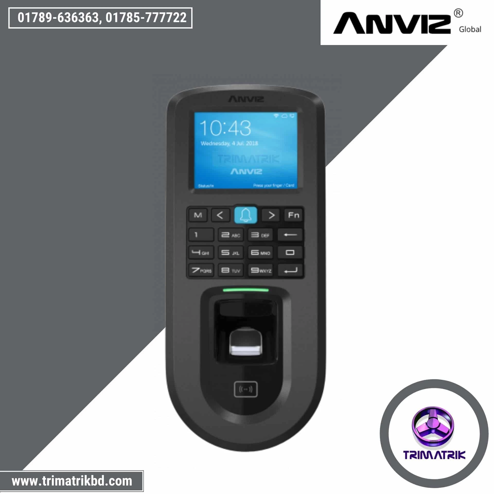 Anviz VF30 Pro Fingerprint With RFID Access Control & Time Attendance