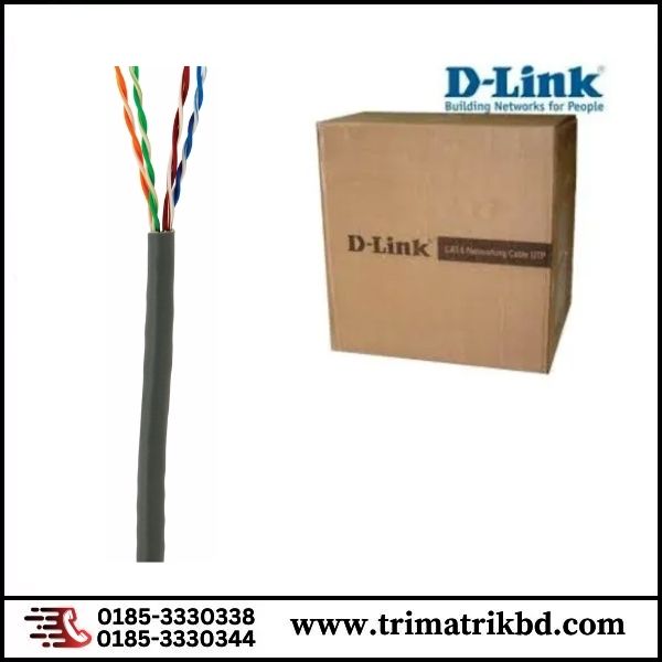 D-Link 24AWG CAT6 UTP Cable #NCB-C6UGRYR-305/INX