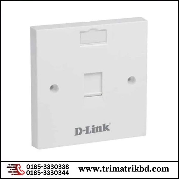 D-Link Single Faceplate, Square, White #NFP-0WHI11