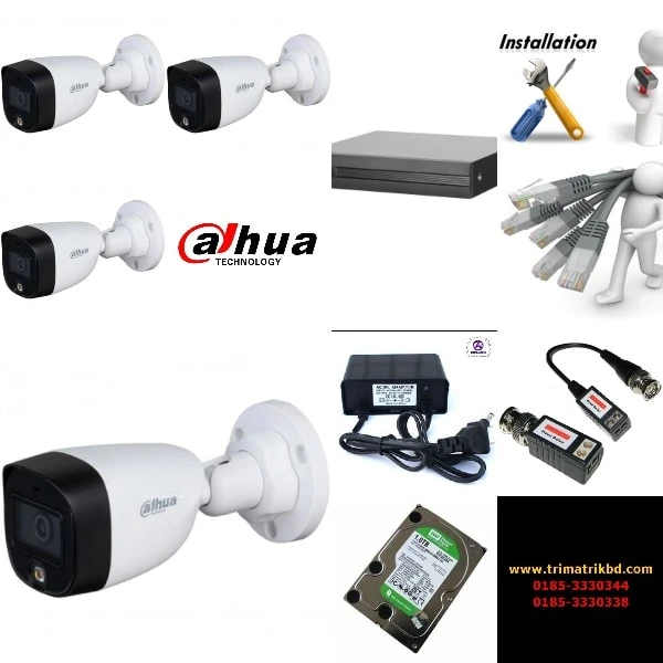 Dahua Full-Color CCTV Camera Package (4-CC Camera Package)