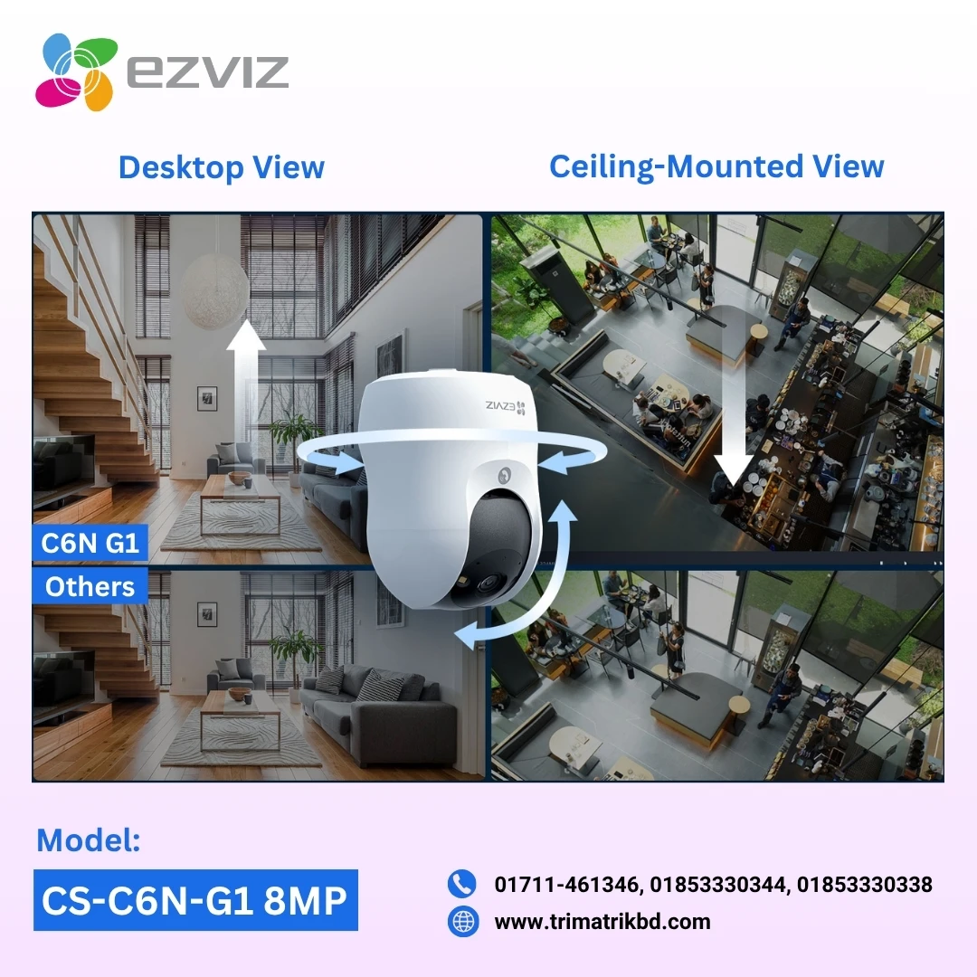 Ezviz CS-C6N-G1 8MP Smart Wi-Fi Pan & Tilt Camera | 360° Indoor Home Security Solution