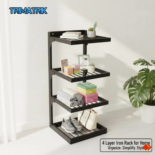 4 Layer Iron Rack for home