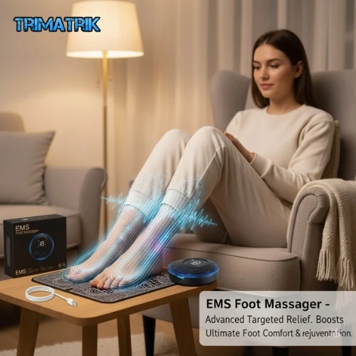 EMS Foot Massager – Relaxing, Portable & Effective Foot Muscle Stimulator