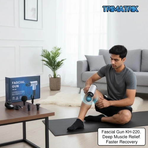 Fascial Gun–Deep Tissue Muscle Massager for Pain Relief & Recovery