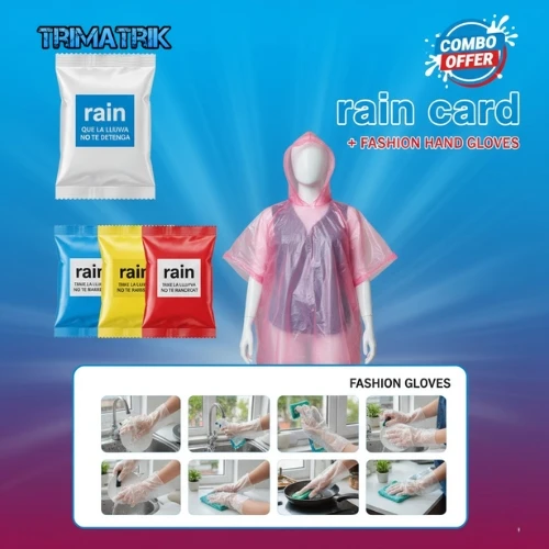 Rain Card 5pcs + Handgloves 2pcs Package–Stay Dry & Protected Anywhere