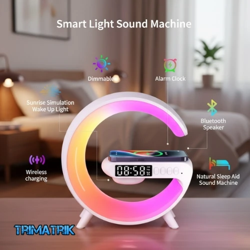 Smart Light Sound Machine G Shape Stylish Gadget