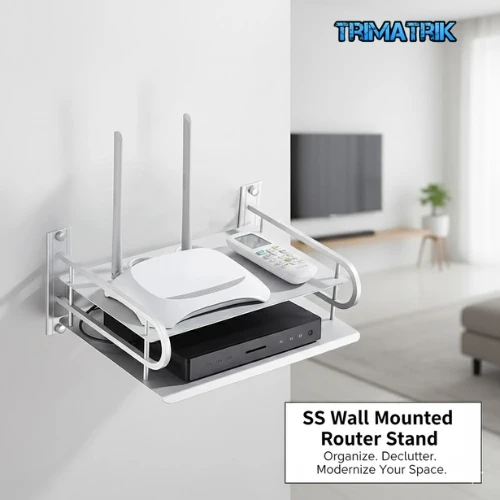 SS Wall Mounted Router Premium Stand