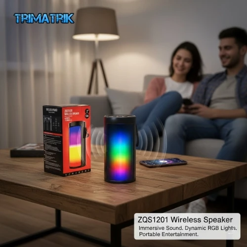 Wireless Speaker LED – Powerful Sound with Colorful Lighting Effects
