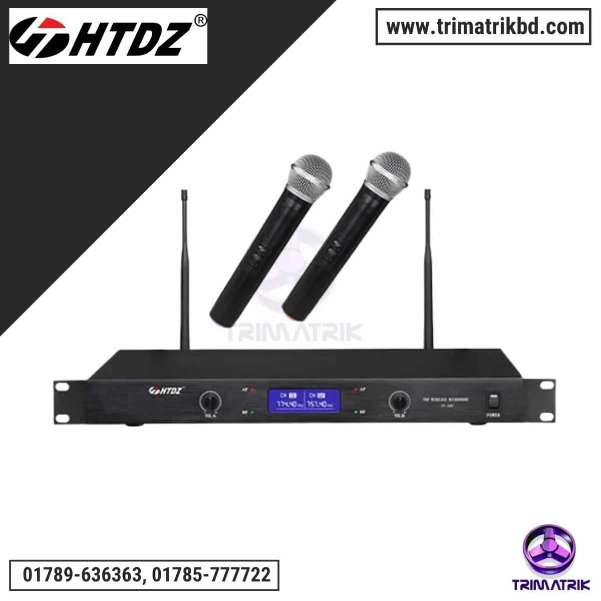 HTDZ HT-580 UHF Wireless Microphone System (1 Hand + 1 Tie or 2 Hand)