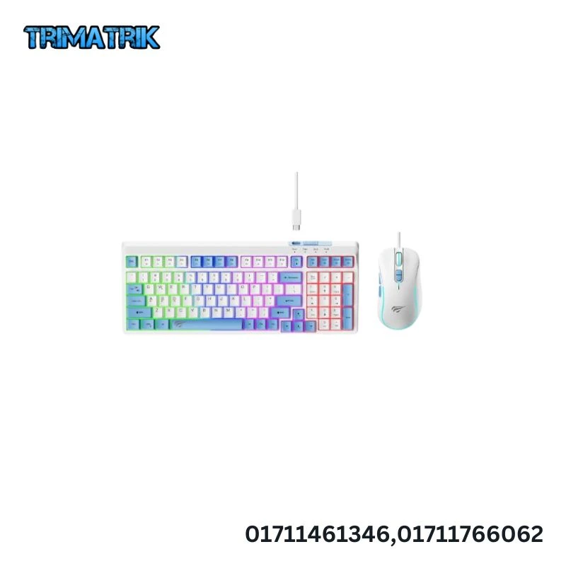 HAVIT KB891CM Rainbow Keyboard & Mouse 2 in 1 Combo