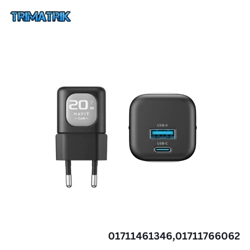 HAVIT UC220 USB-C And  20W USB-A Portable CHARGER