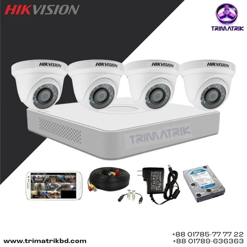 Hikvision 4 CCTV Camera Package