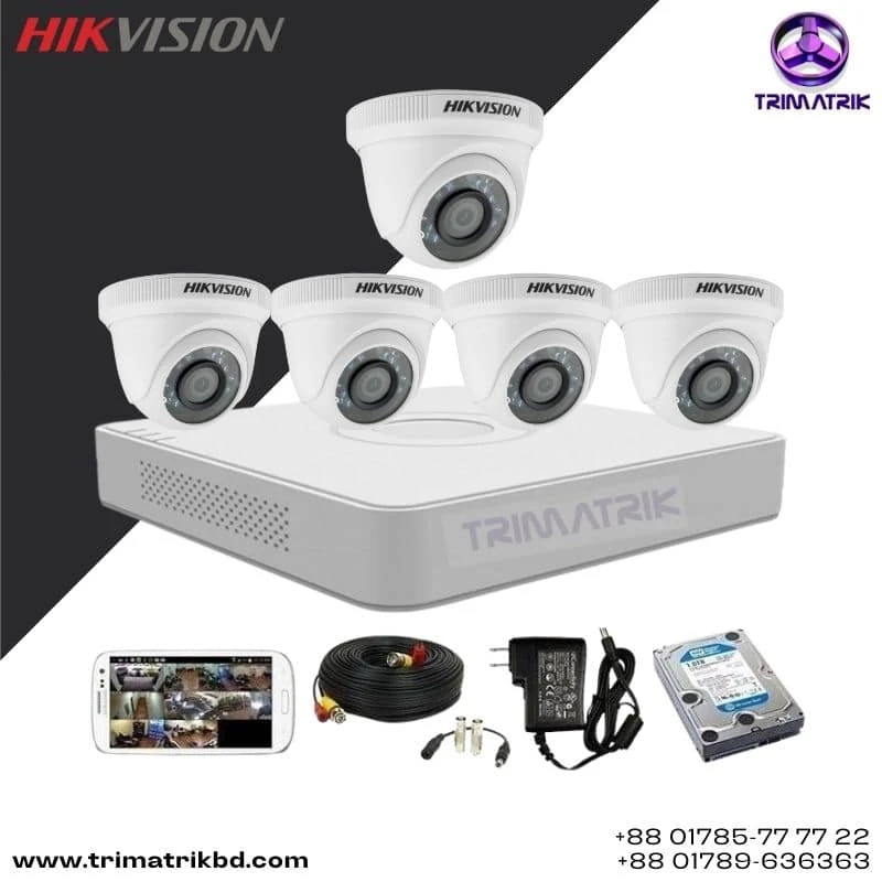 Hikvision 5 CCTV Camera Package