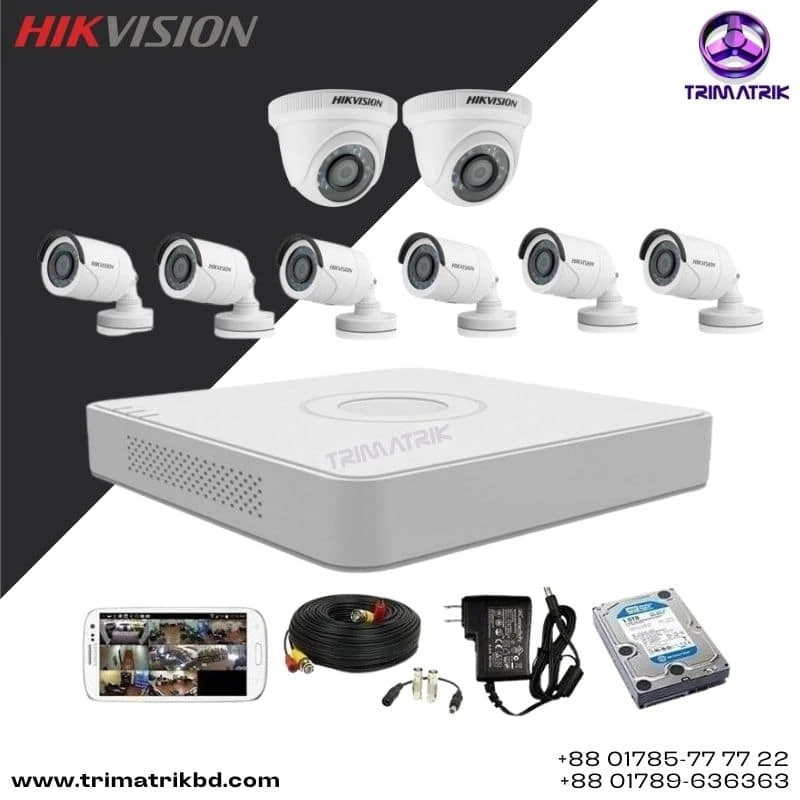 Hikvision 8 CCTV Camera Package