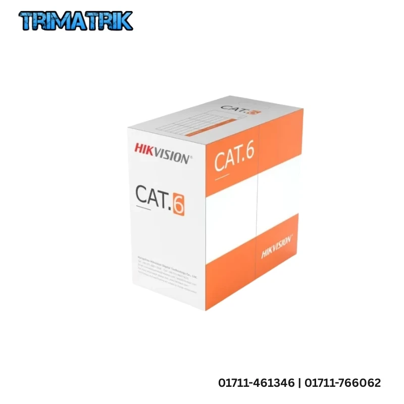 Hikvision DS-1LN6UU/CCA 305m Cat6 U/UTP Network Cable – High-Performance CCA Cable for Surveillance & Networking