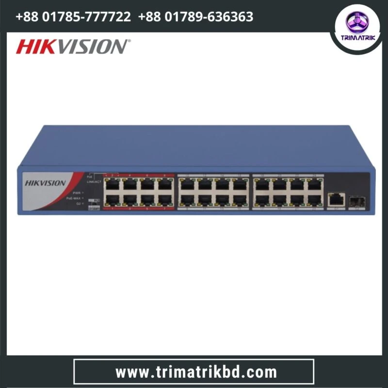 Hikvision DS-3E0326P-E/M 24 Port Fast Ethernet Unmanaged POE Switch