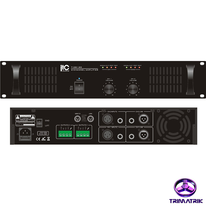 ITC T-2S120 Two Channel Power Amplifier