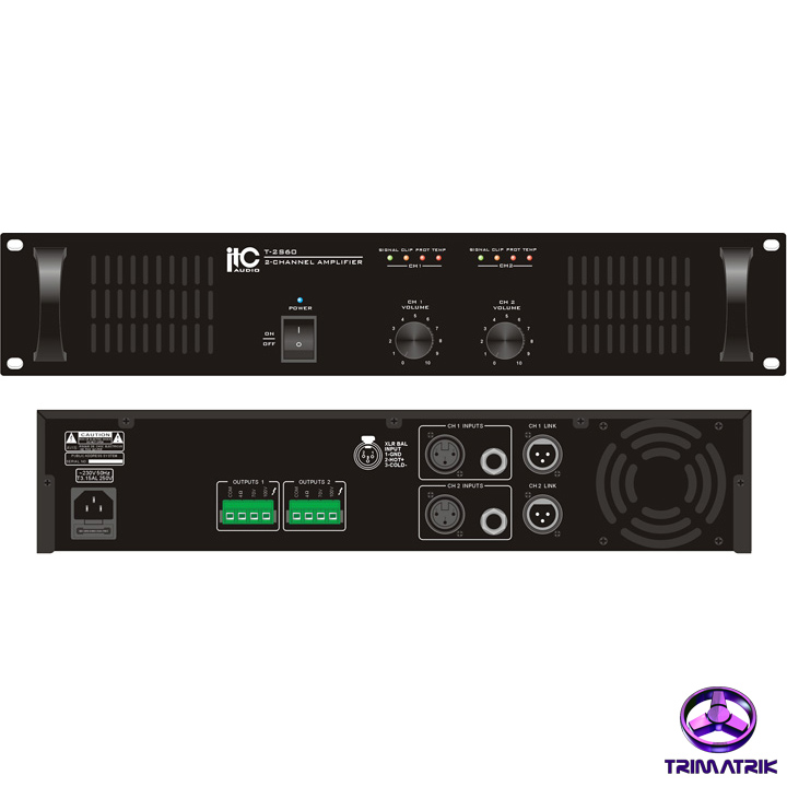 ITC T-2S60 Two Channel Power Amplifier