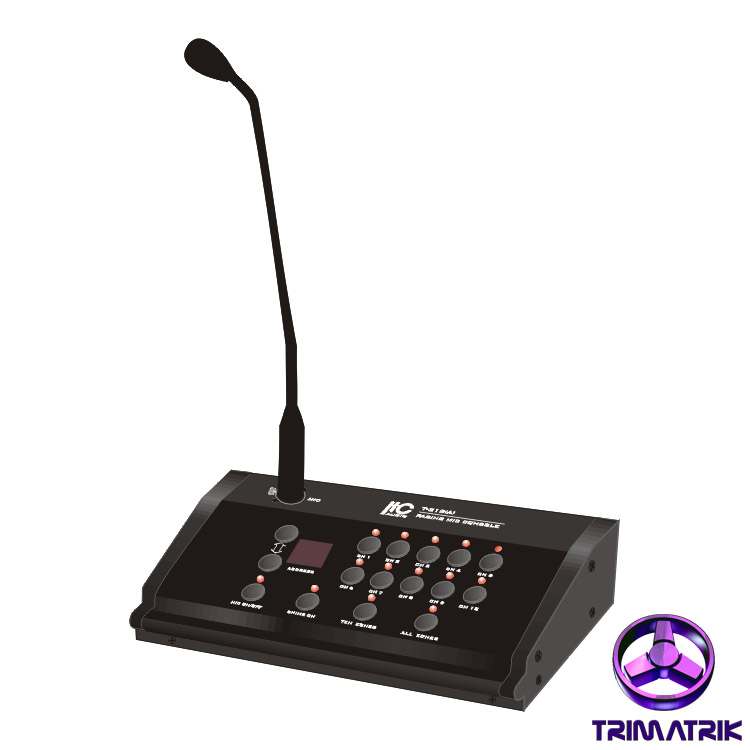 ITC T-218 10 Zone Desktop Paging PA Microphone
