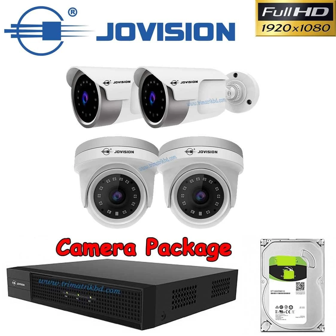 Jovision 04 CCTV Camera Package (2.0 Megapixel)