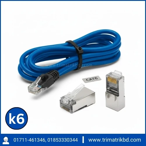 K6 Metal RJ45 Premium CAT6 Connector (Metal Shielded)