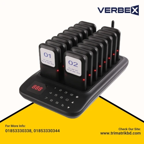 Verbex VT-666B  Touch Keypad Food Order Call System for Restaurants & Hotels