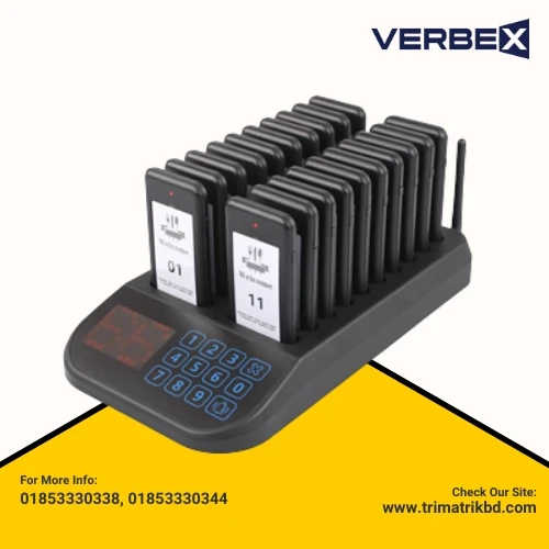 Verbex VT-6970B  Touch Keypad Modern Paging System for Food Courts & Dining Halls