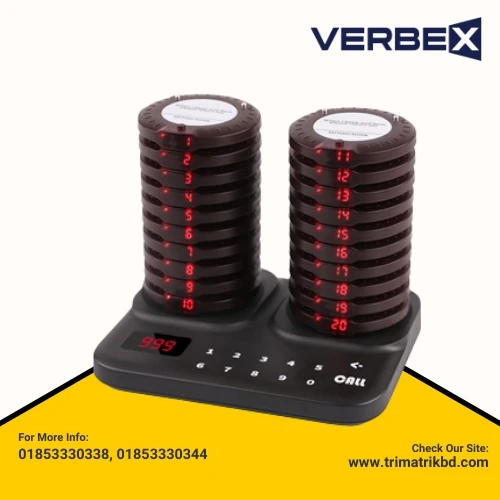 Verbex VT-9306 Restaurant Pager System Waiter Queue Wireless Calling System