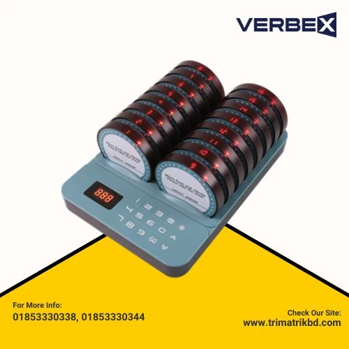 Verbex VT-9316 Touch Keypad Restaurant Waiter Calling System with Pager Display