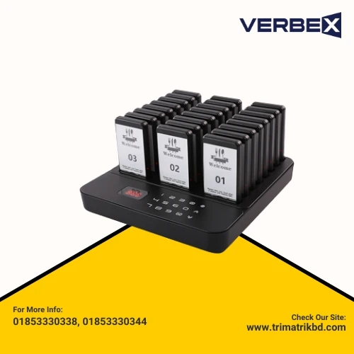 Verbex VT-F1024 Touch Keypad Restaurant Wireless Call System with Host Display Unit