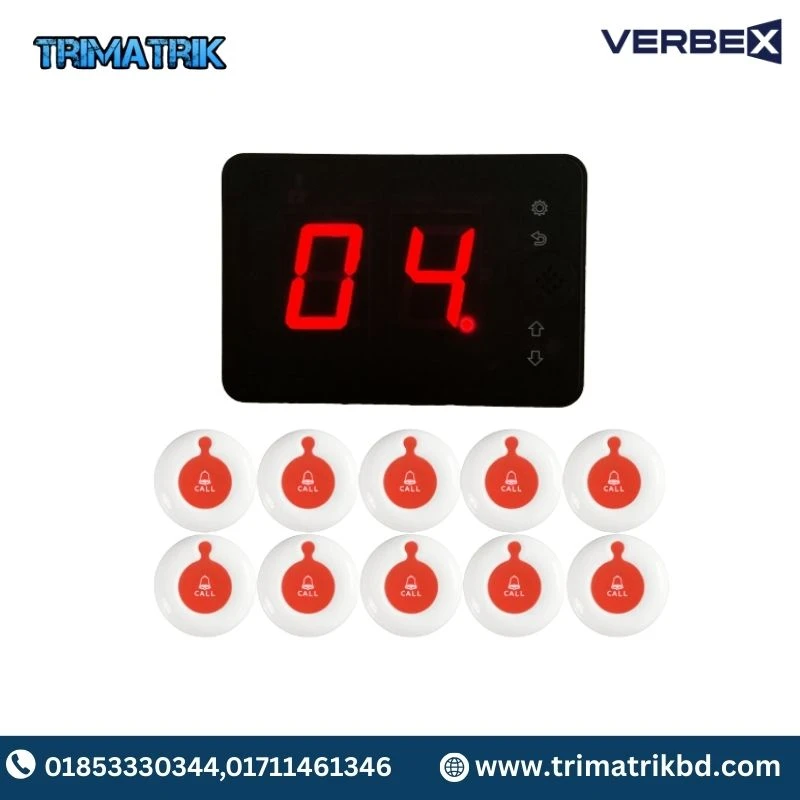 VT-K-1000A K-O1 Wireless Emergency SOS Alarm System (1 Receiver + Up to 10 Call Buttons)