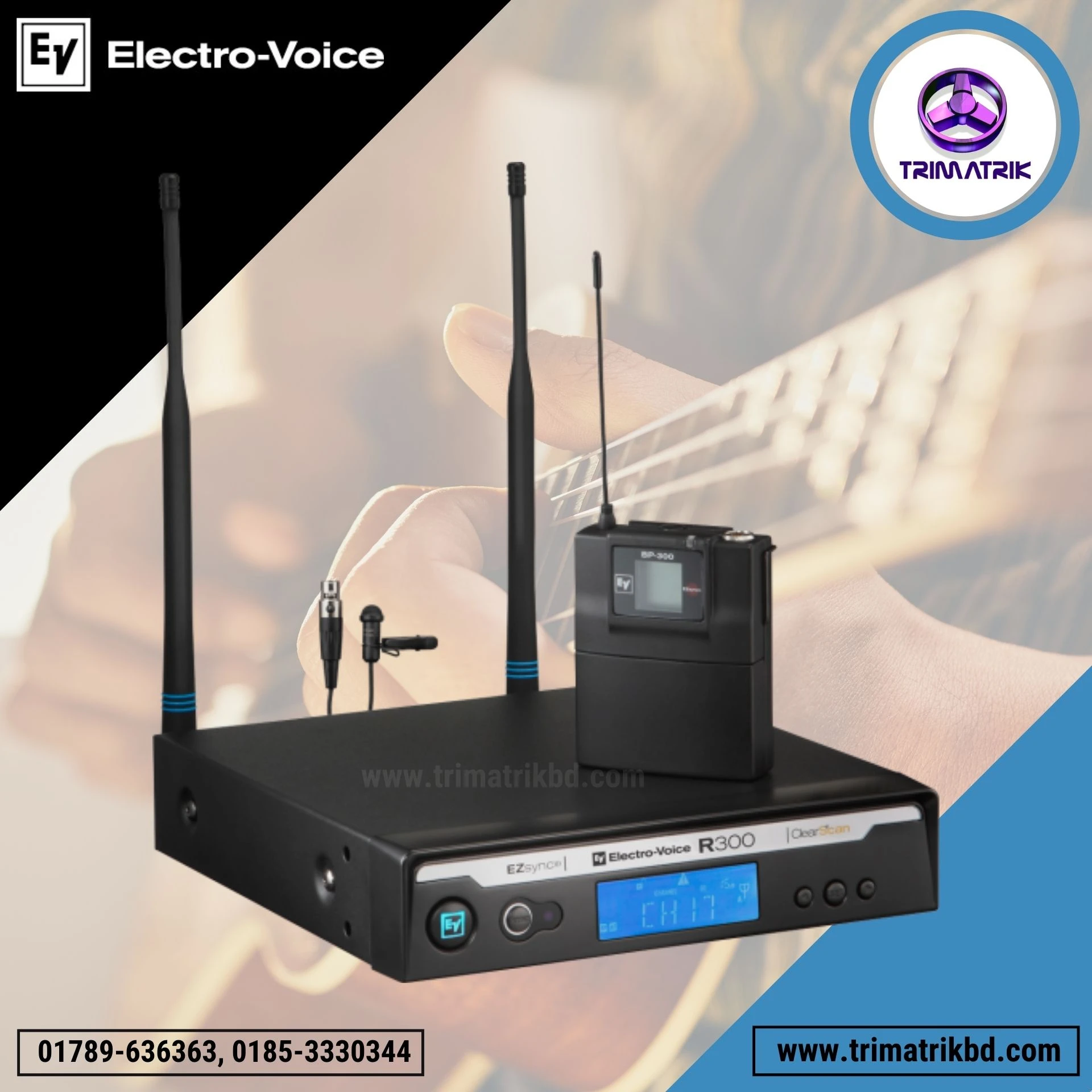 Electro Voice R300-L Lapel System UHF Wireless Microphone