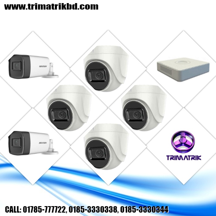 Hikvision 06 CCTV Camera Package (02 Outdoor & 04 Dome Camera)