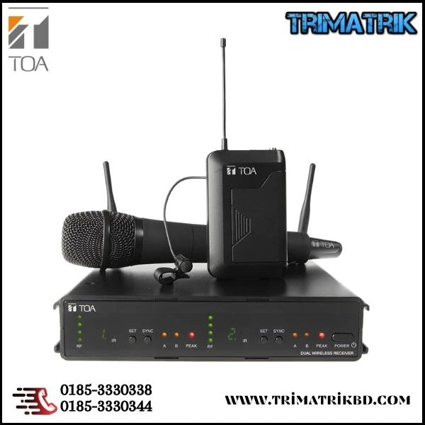 Toa WS-402 Dual Channel Wireless microphone Set