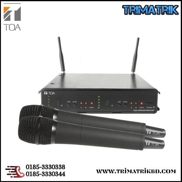 Toa WS-422 Dual Channel Wireless Set microphone