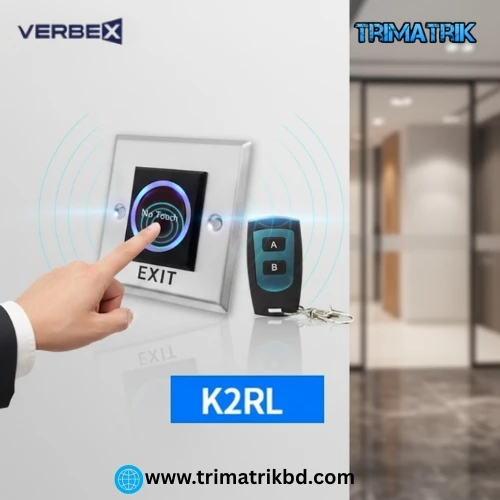 Verbex K2RL No Touch Exit Button – Door Release Switch for Access Control (COM/NO/NC) with Double Button Remote