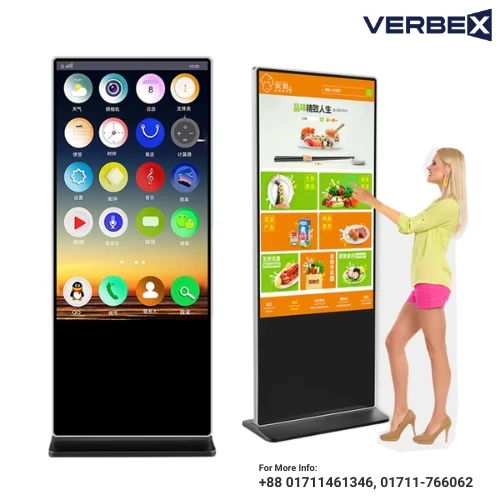 Verbex VT-ADS55T (4GB RAM and 64GB ROM) 55-inch Touch Floor Standing Kiosk Display