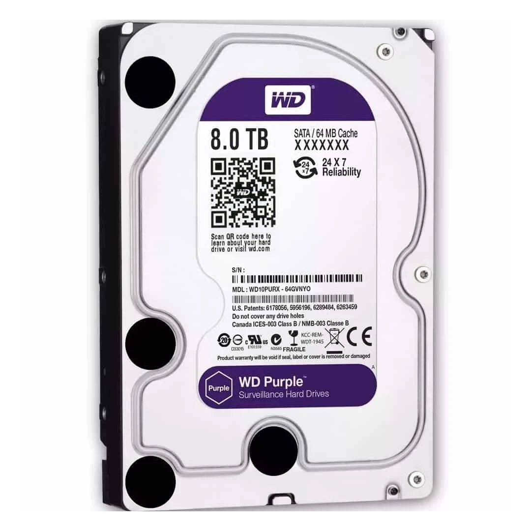 Western Digital 8TB Purple Surveillance Hard Disk Drive