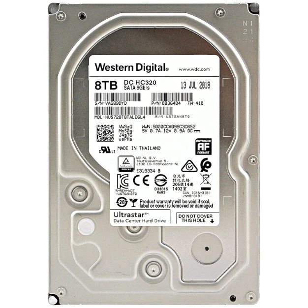 Western Digital 8TB Ultrastar Data Center Hard Drive (DC-HC320)
