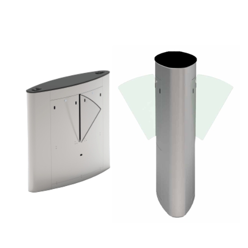 ZKTeco FBL5222 Pro Flap Barrier Turnstile for additional Lane (w/ controller and fingerprint & RFID reader)