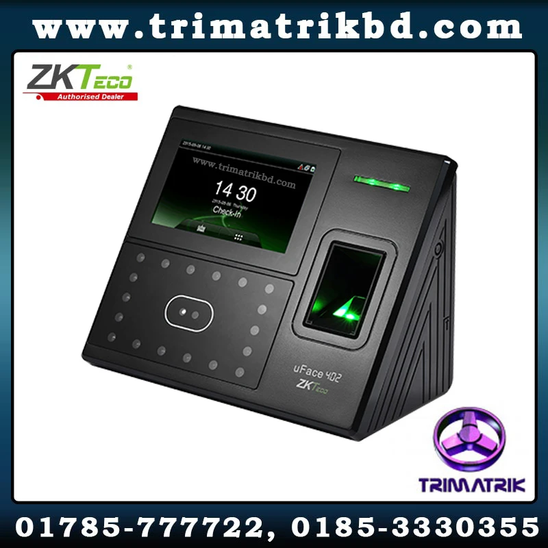 ZKTeco uFace402 Multi-Biometric Time Attendance and Access Control Terminal