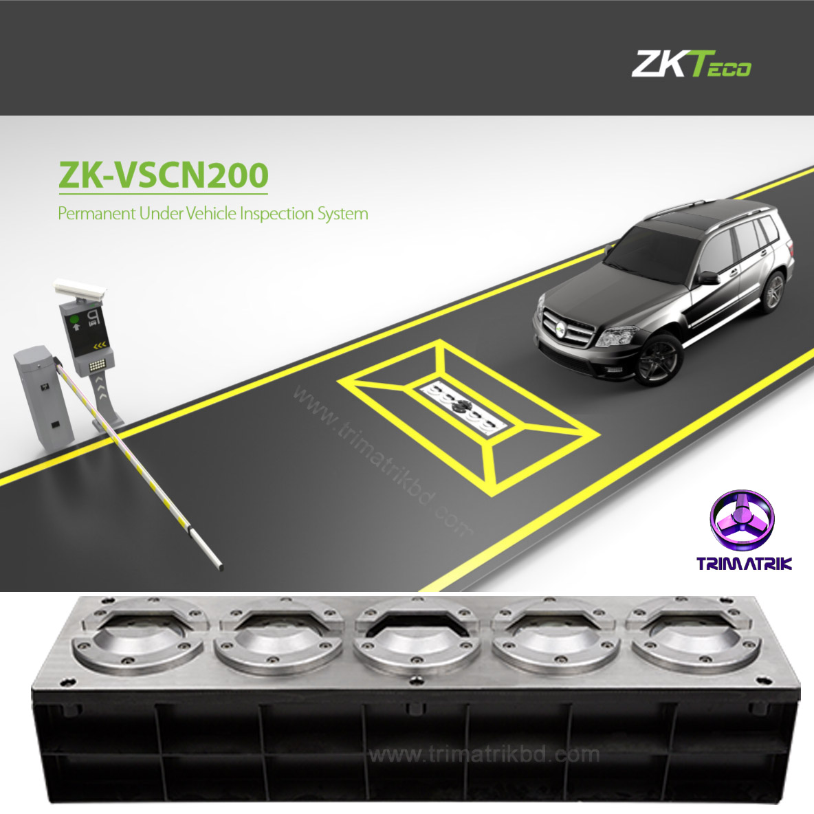 ZKTeco ZK-VSCN200 Permanent Under Vehicle Inspection System