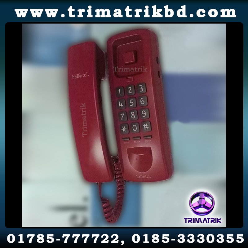 HelloTel TS-100 Apartment Intercom (Black, Red, White)